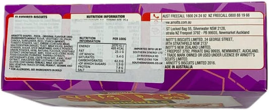 Arnott's Shapes Baked Pizza Flavoured Biscuits, 190 g
