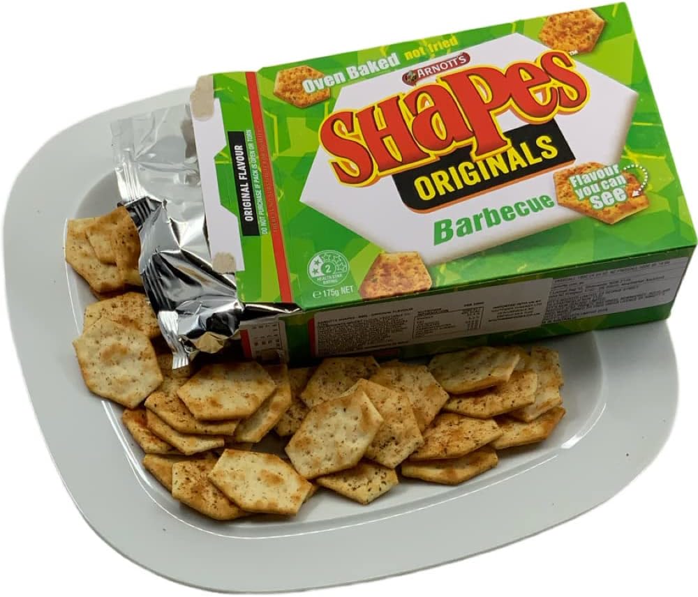 Arnott's Shapes Barbeque Flavoured Biscuits, 175 g
