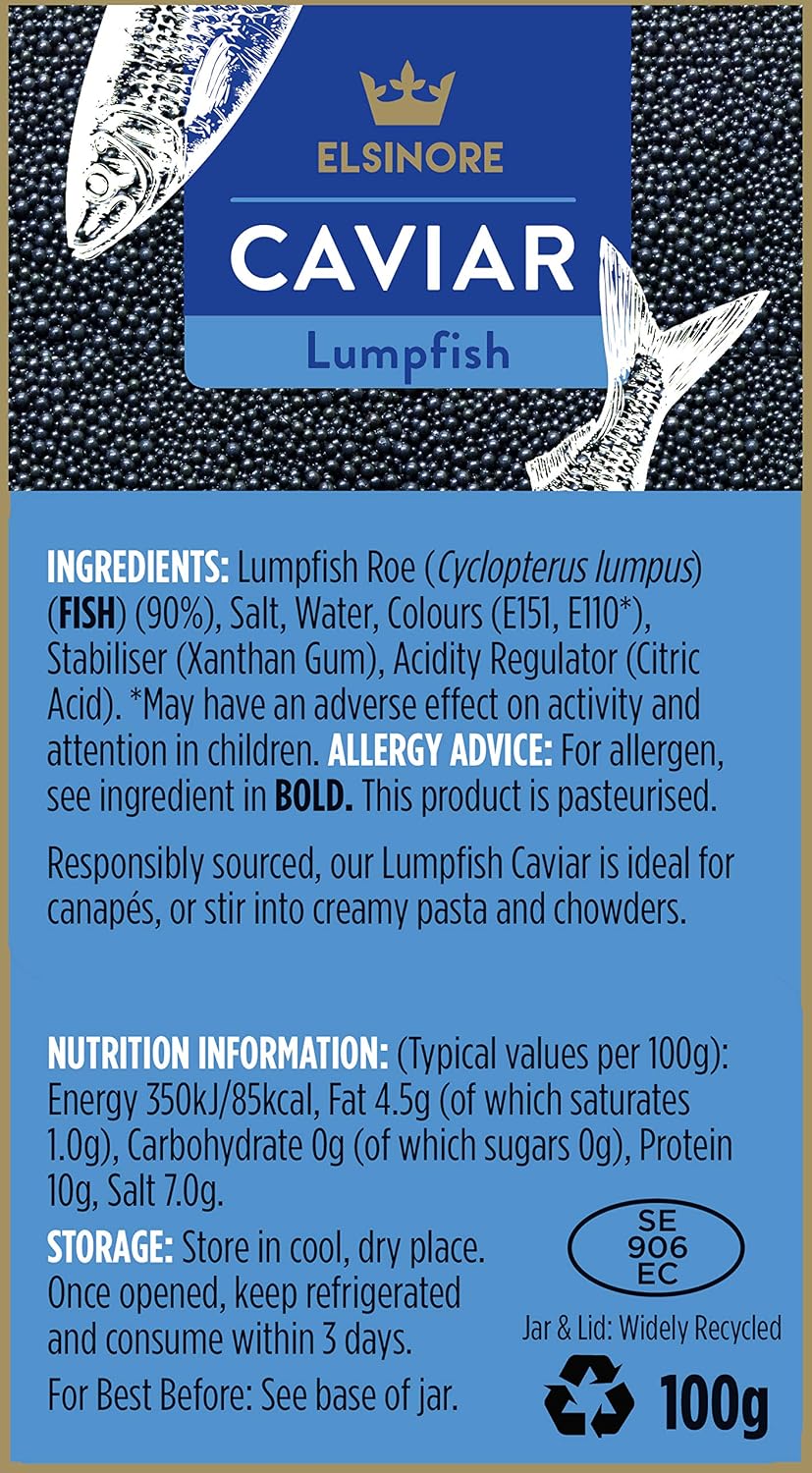 Lumpfish Caviar Black 100g (Pack of 1)