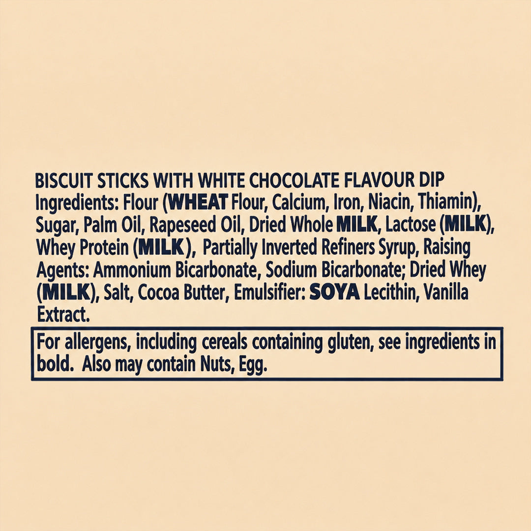 KP Choc Dips White Chocolate 28g, Case of 12