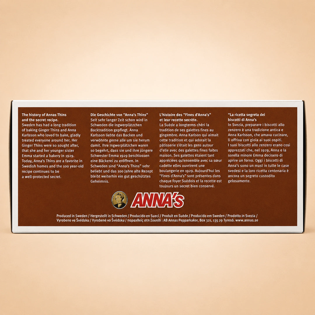 Annas Thins Ginger Biscuits 150 g (Pack of 6)