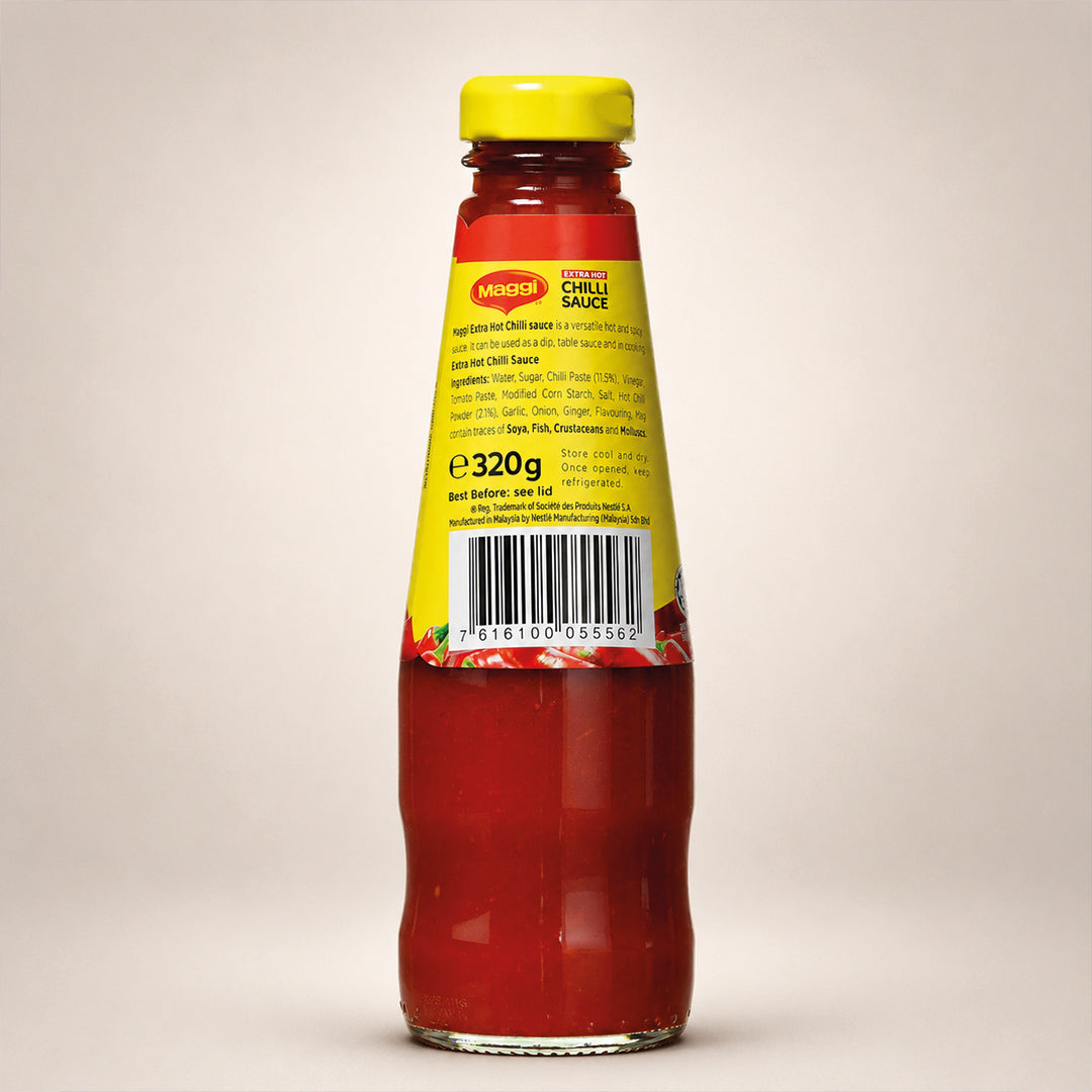 Maggi Authentic Malaysian Extra Hot Chilli Sauce 320g (Pack of 6)