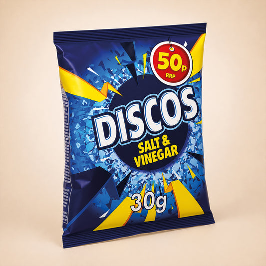 KP DISCOS SALT & VINEGAR CRISPS 30x34g