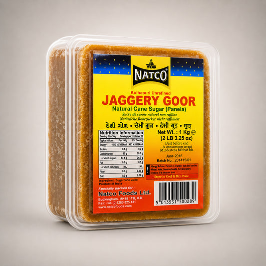 Natco - Jaggery Goor (Kolhapuri unrefined) - Panela - 500g x 2