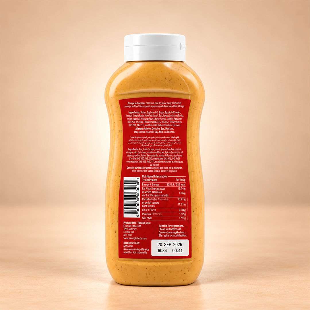 Chicken Dipping Sauce 930ml - Smoky BBQ Flavoured Mayo Sauce
