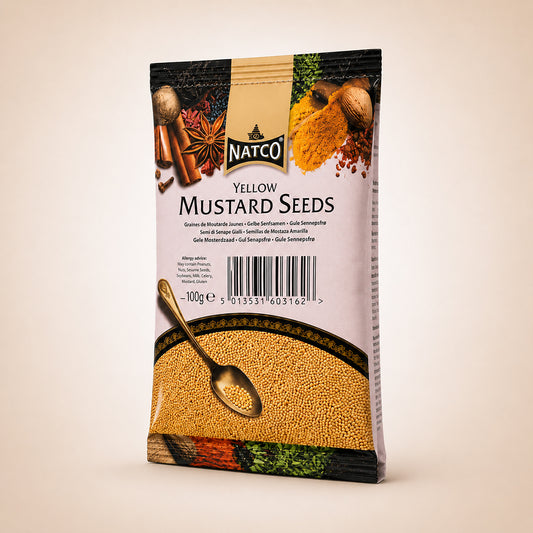 Natco Foods Yellow Mustard Seeds 100g - Chilli Wizards