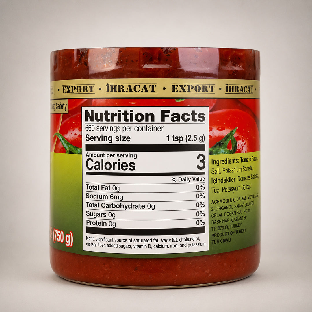 ONCU Tomato Paste 700G Domates Salca 24.68 Oz