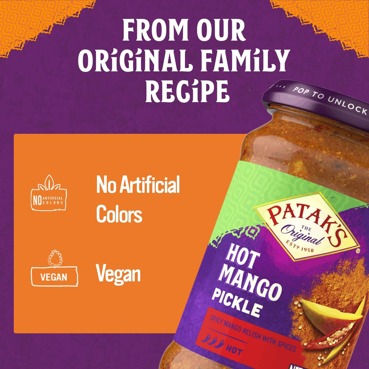 Pataks Hot Mango Pickle 283g