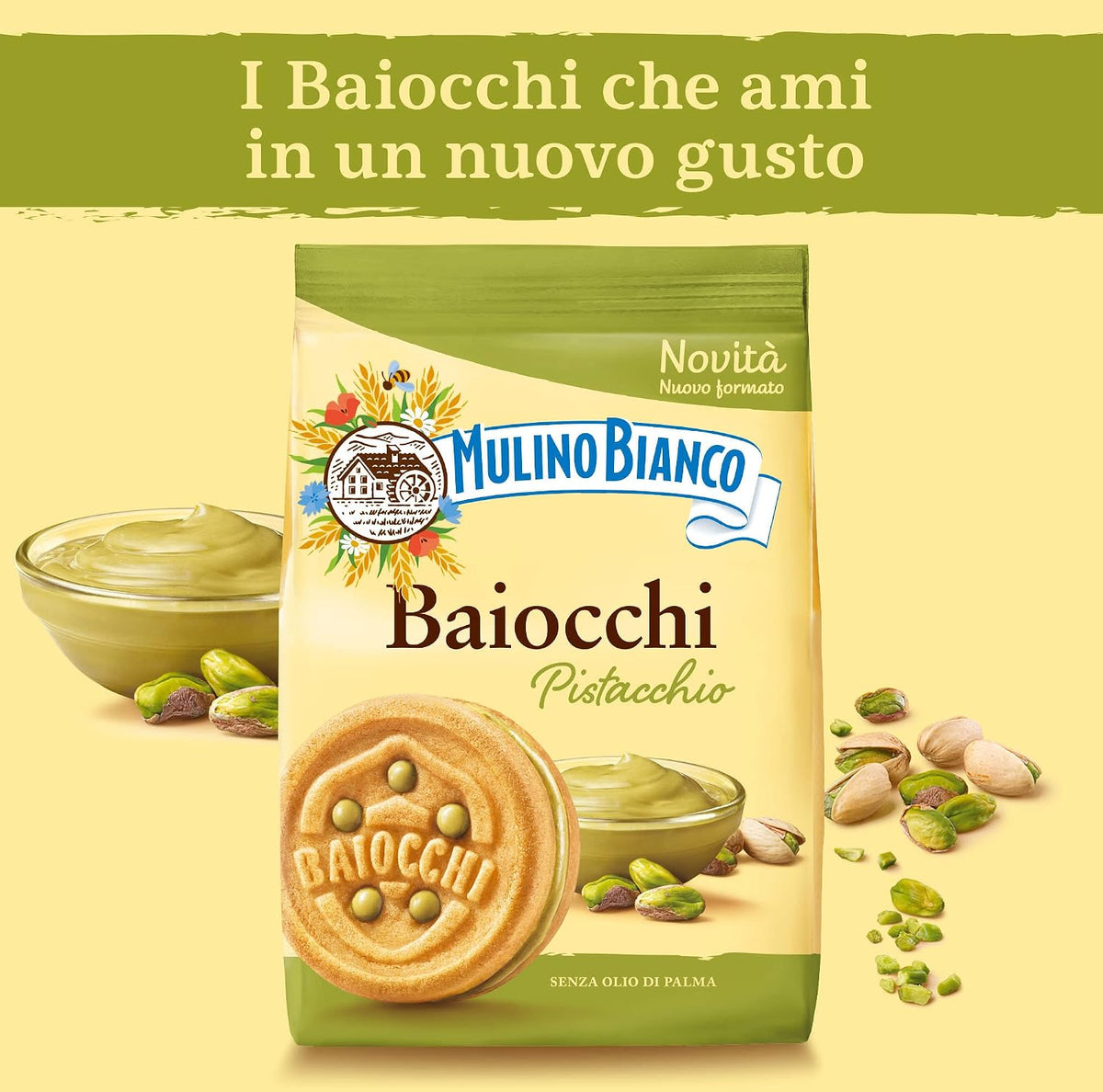 Mulino Bianco Baiocchi Pistachio 240g