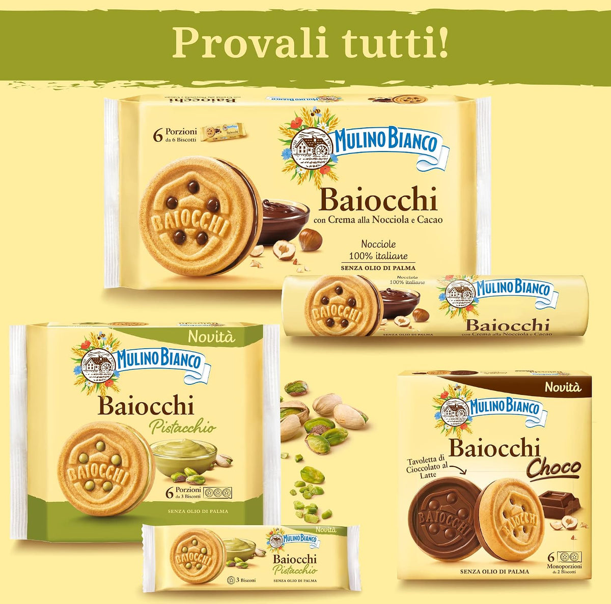 Mulino Bianco Baiocchi Pistachio 240g