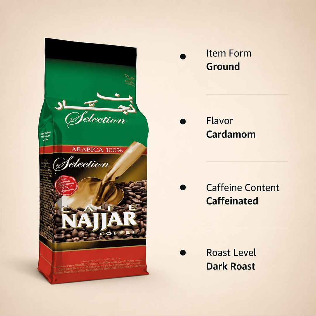 Cafe Najjar Classic Coffee with Ground Cardamom 450g