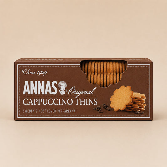 Annas Original Cappuccino Thins 150 g (Pack of 4)
