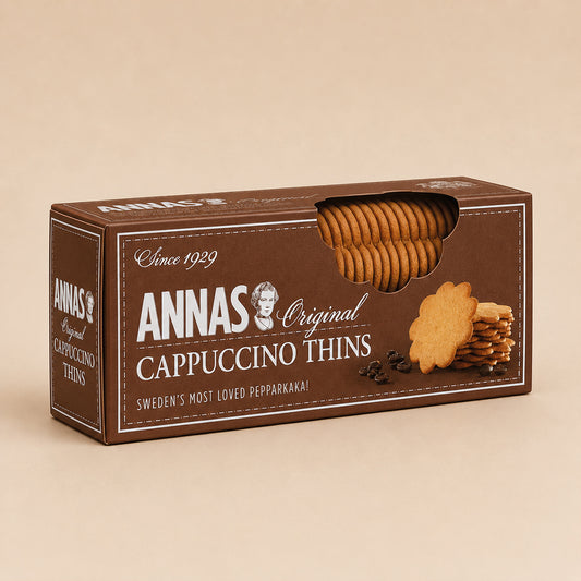 Annas Original Cappuccino Thins 150 g (Pack of 4)