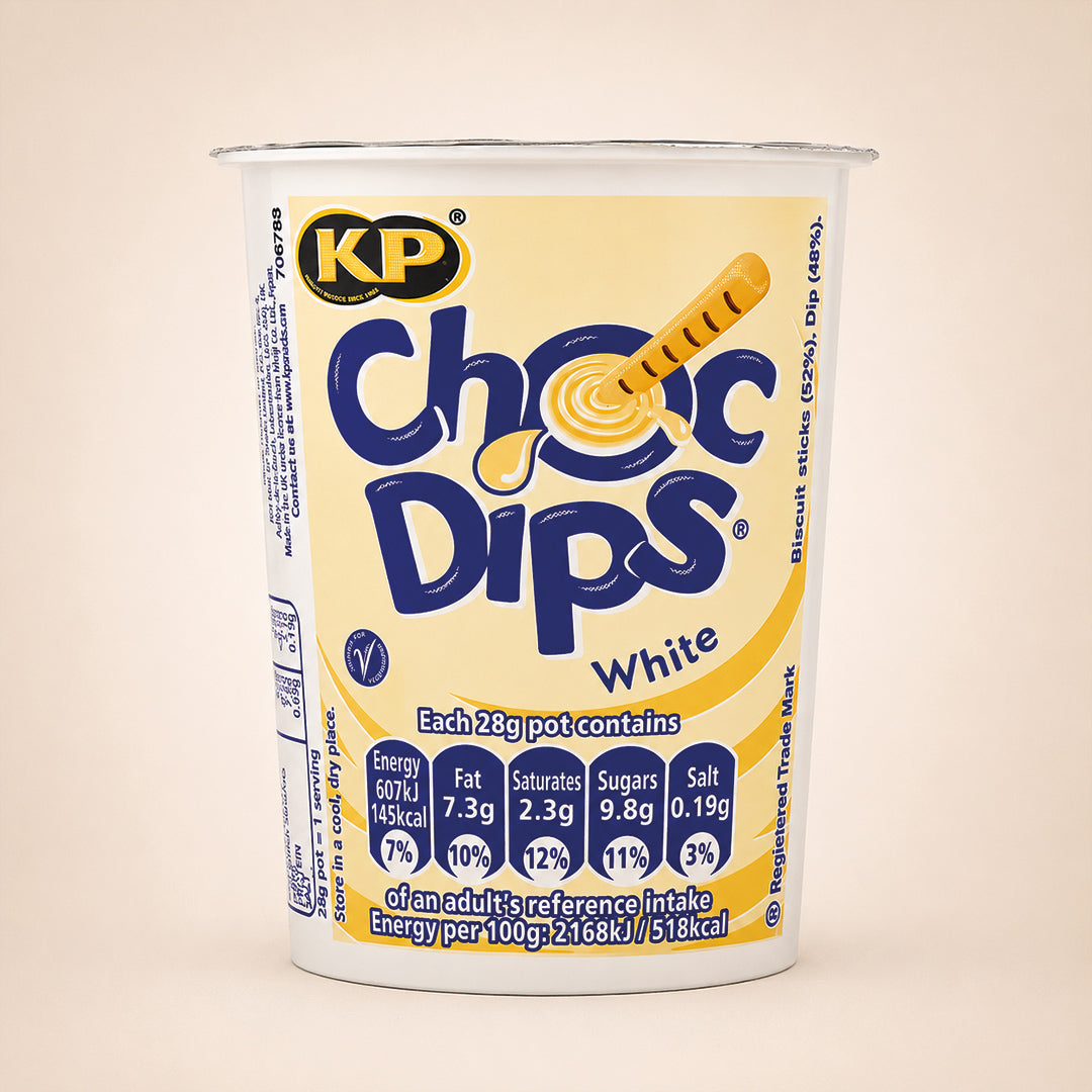 KP Choc Dips White Chocolate 28g, Case of 12