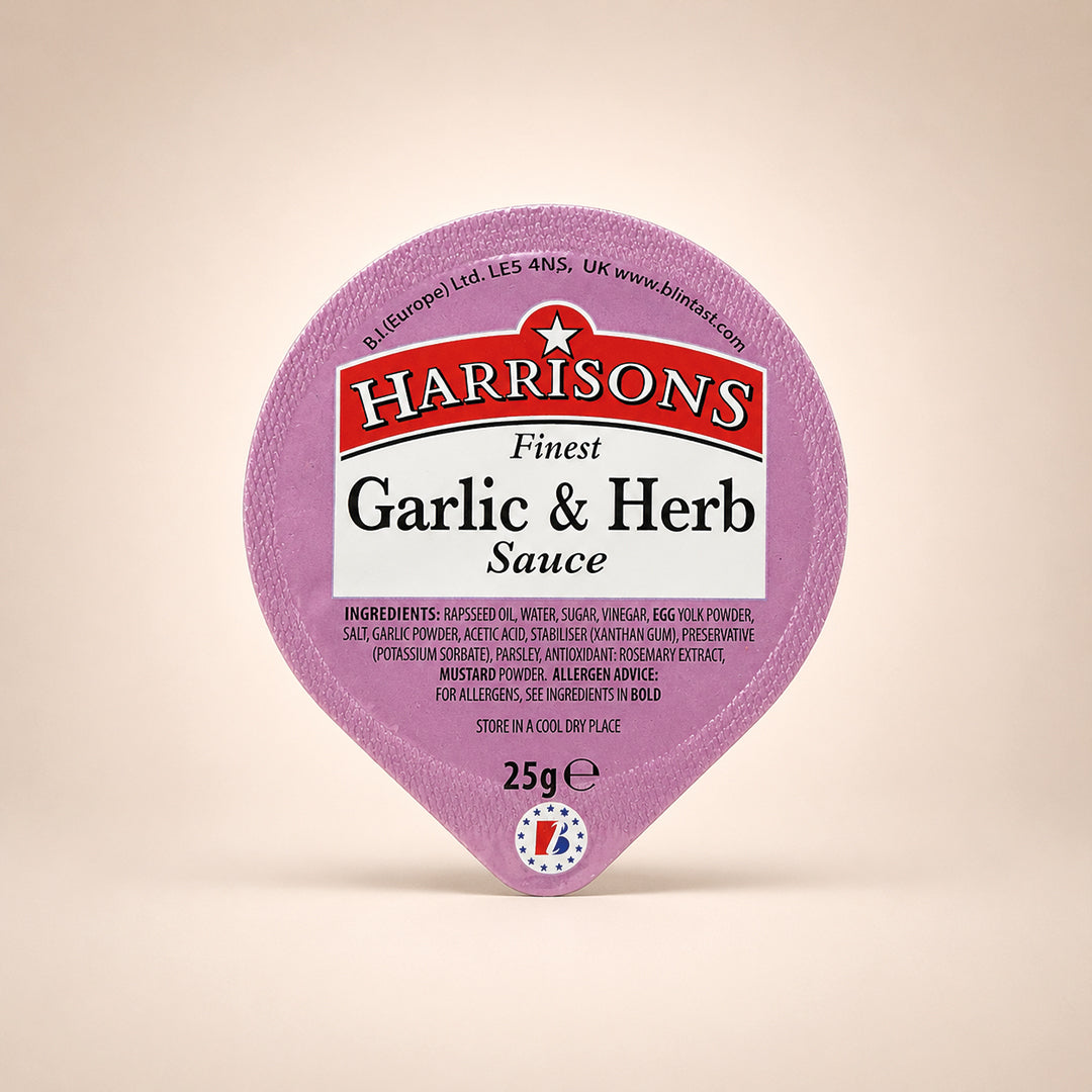 Harrisons Garlic & Herb DIP POTS 25 g (Pack of 100)