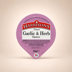 Harrisons Garlic & Herb DIP POTS 25 g (Pack of 100)