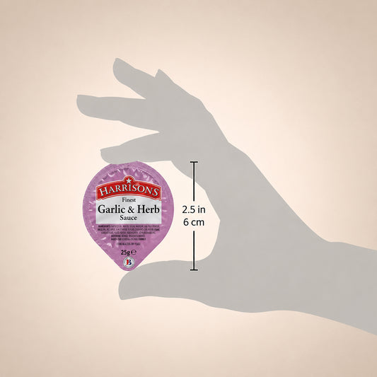 Harrisons Garlic & Herb DIP POTS 25 g (Pack of 100)