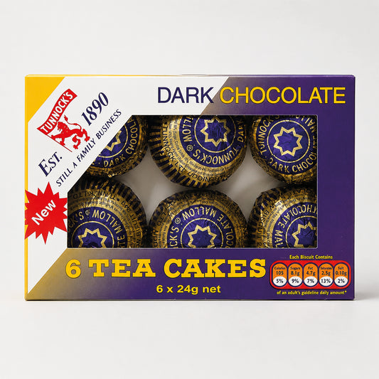 Tunnock's Dark Chocolate Teacakes 175 g (Pack of 12)