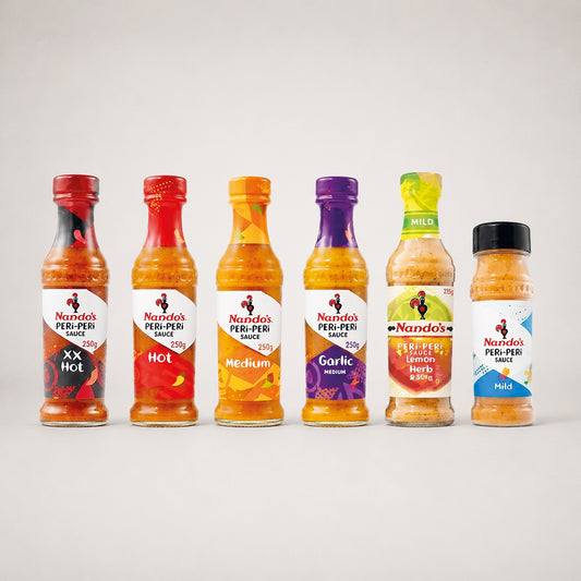 Nando's Lovers Selections Set of 6: 5x125ML Sauces & 1 x Peri-Peri Salt