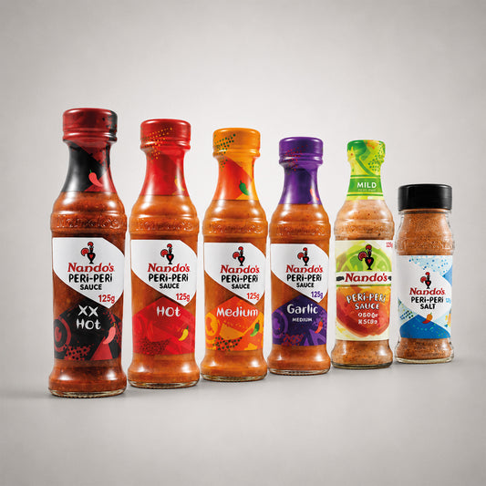 Nando's Lovers Selections Set of 6: 5x125ML Sauces & 1 x Peri-Peri Salt
