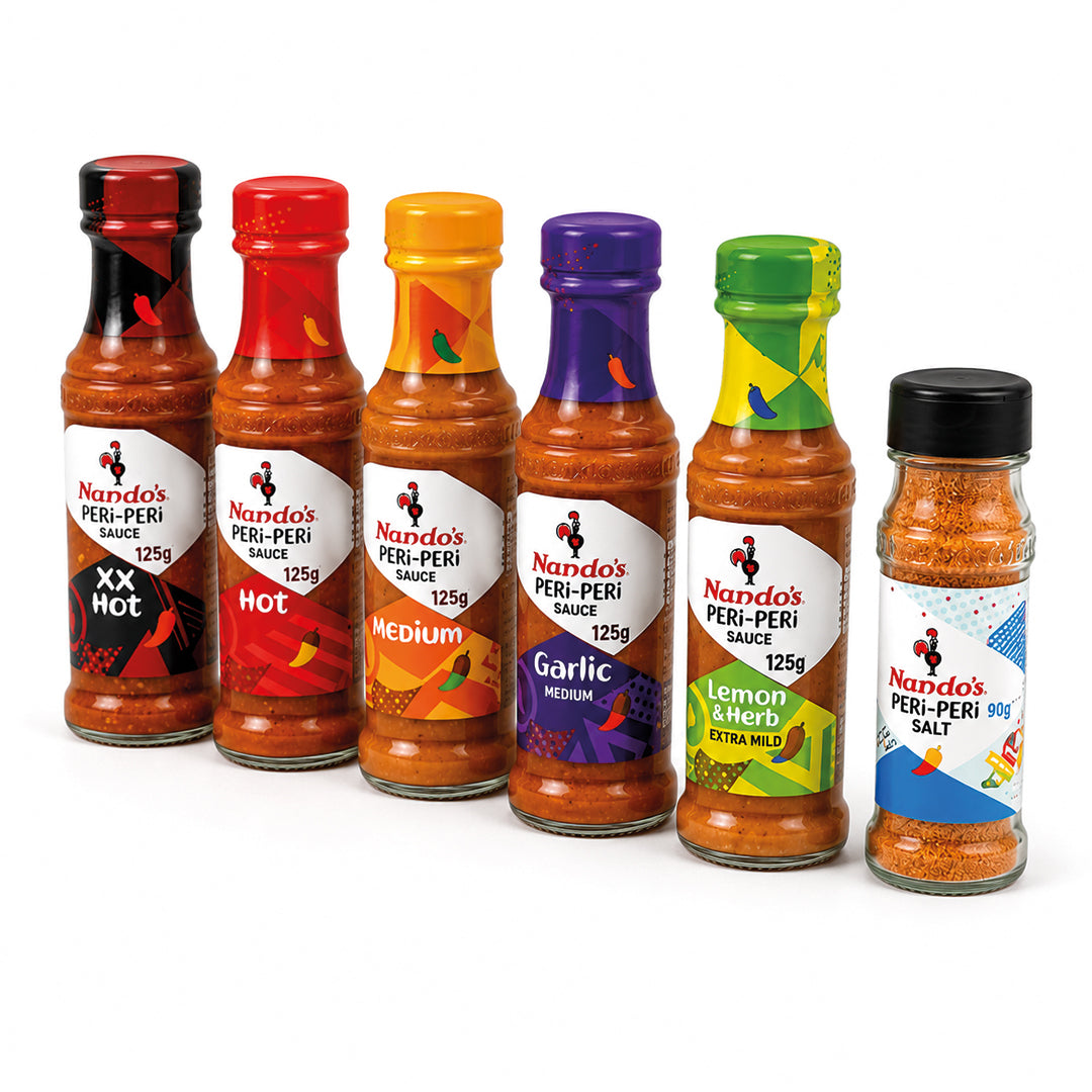 Peri-Peri Salt & Assorted Multi-Flavours Nando's Sauce 125g (Pack of 6)