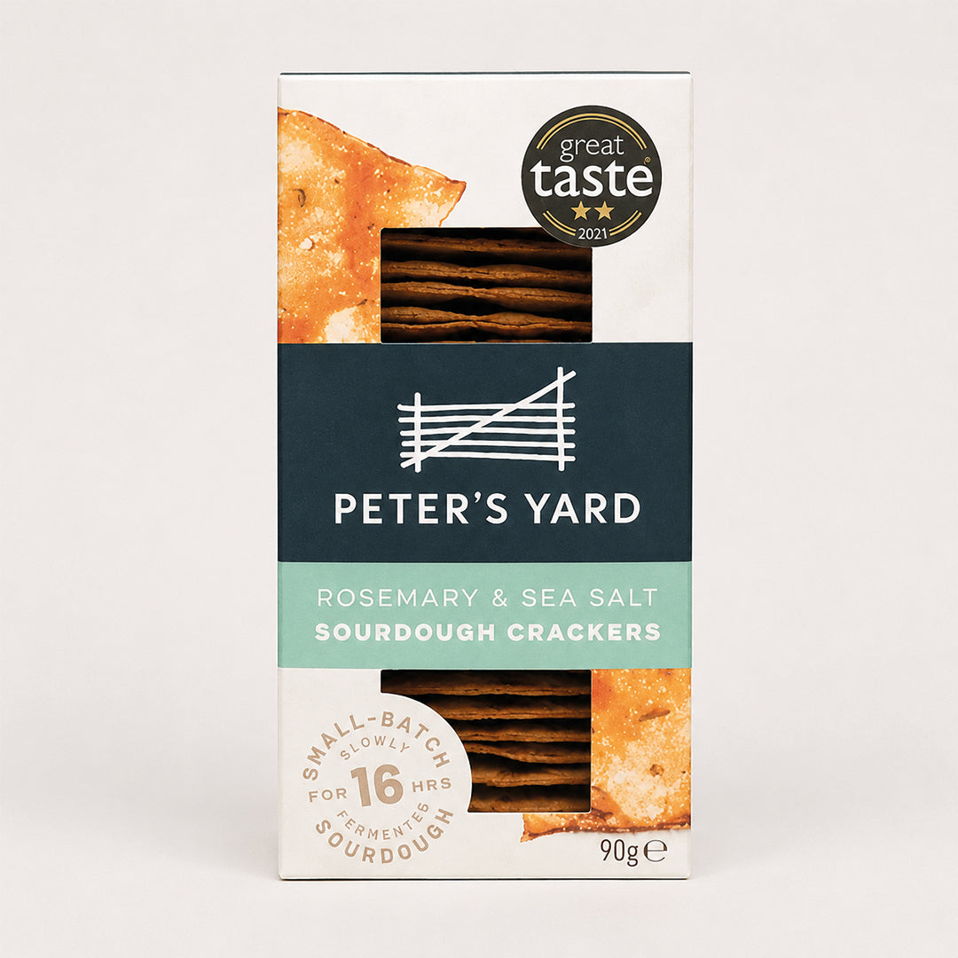Peter's Yard Rosemary & Sea Salt Sourdough Crackers, 90g