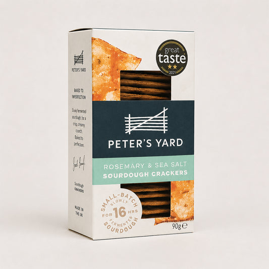 Peter's Yard Rosemary & Sea Salt Sourdough Crackers, 90g