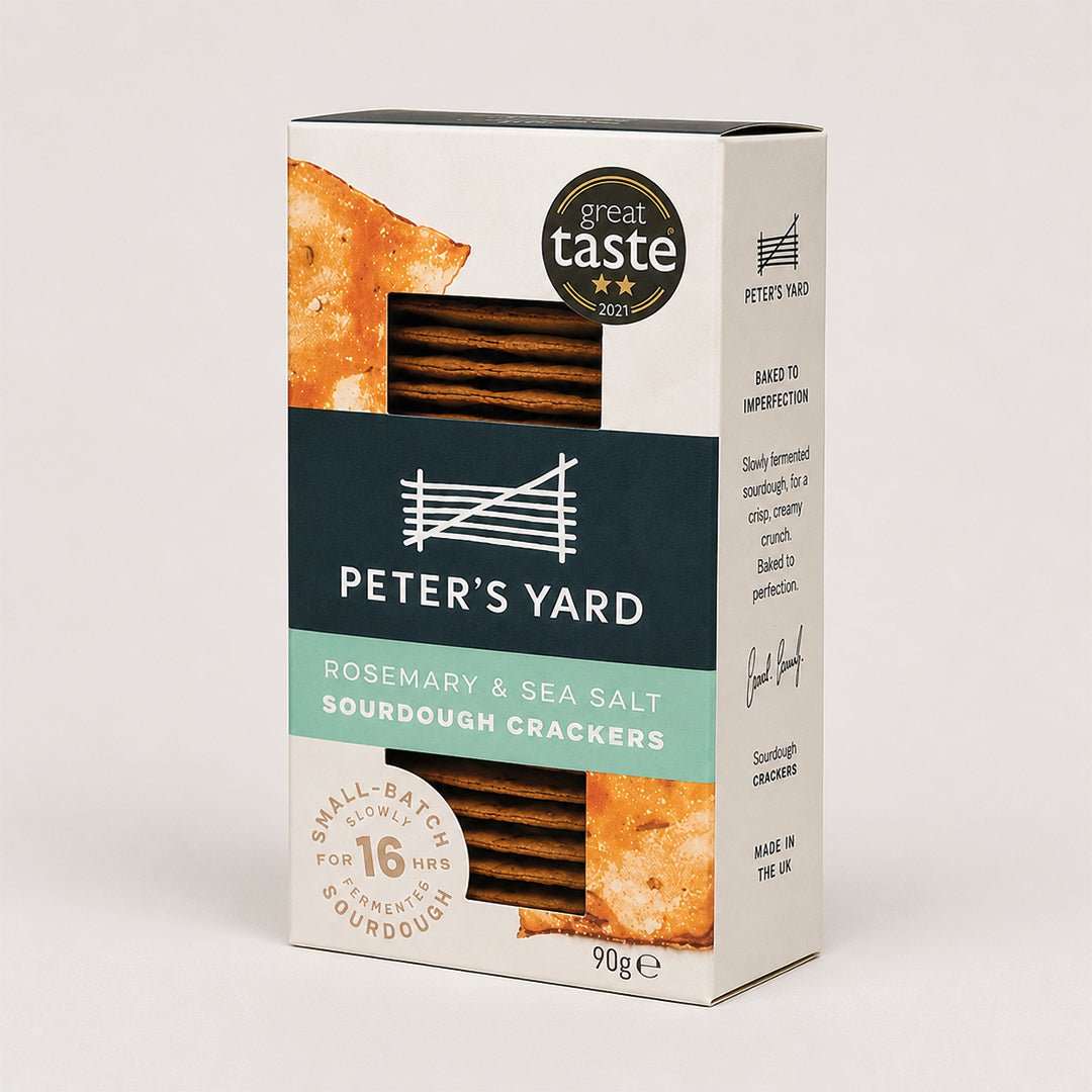 Peter's Yard Rosemary & Sea Salt Sourdough Crackers, 90g