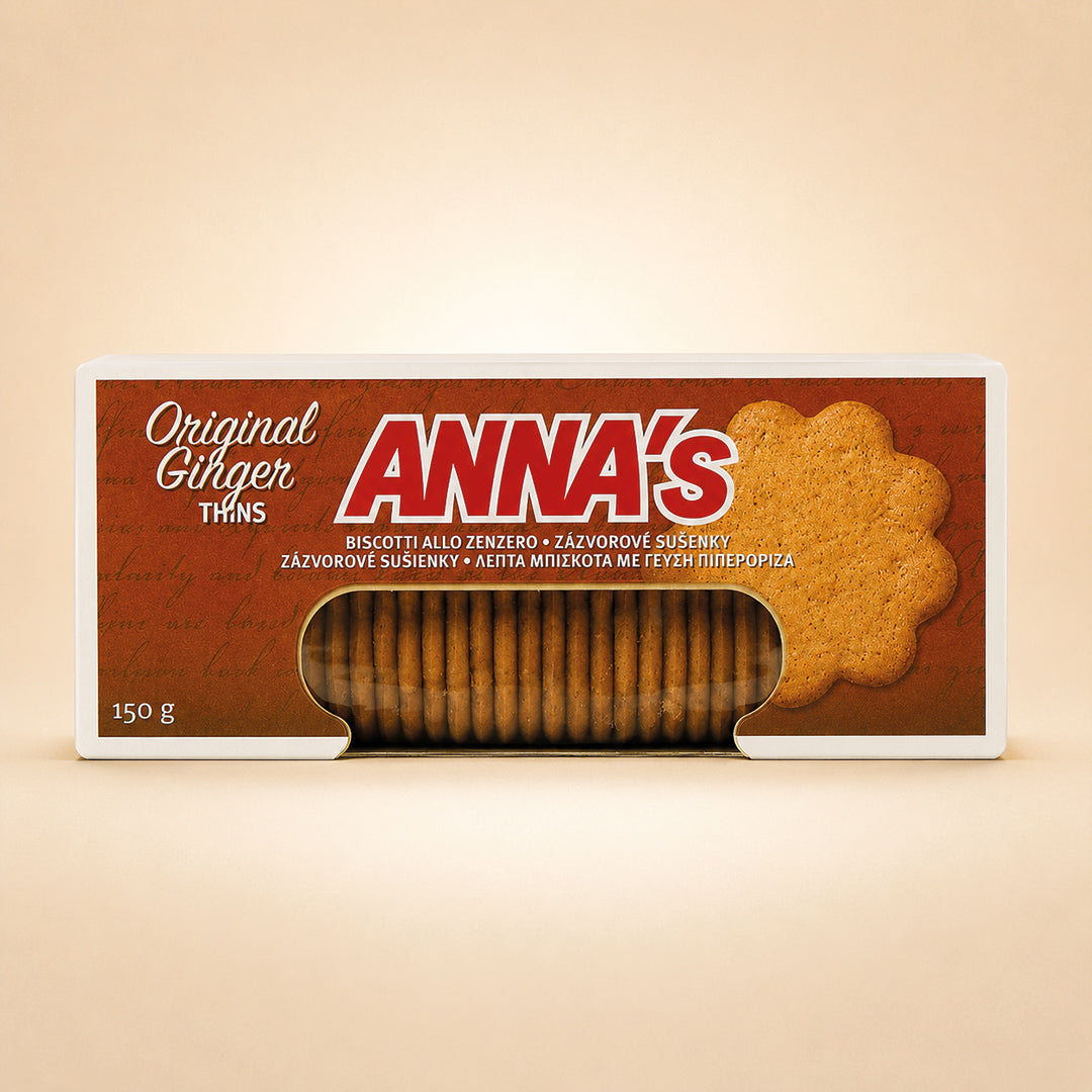 Annas Thins Ginger Biscuits 150 g (Pack of 6)