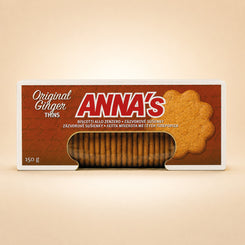 Annas Thins Ginger Biscuits 150 g (Pack of 6)