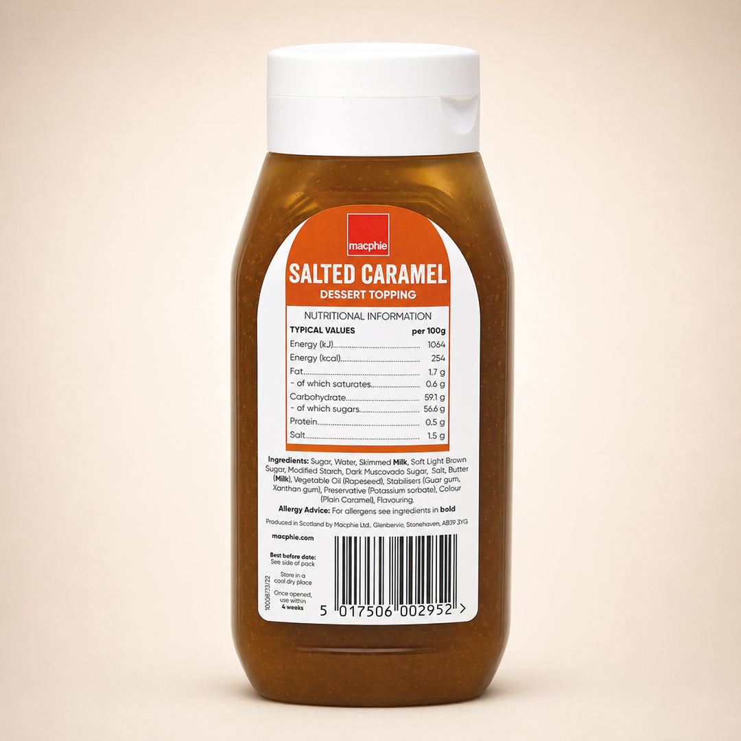 Macphie - OTT Salted Caramel Dessert Topping Sauce 500g