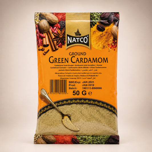 Natco Cardamom Green Ground 50g