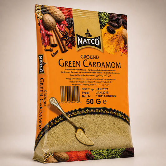 Natco Cardamom Green Ground 50g