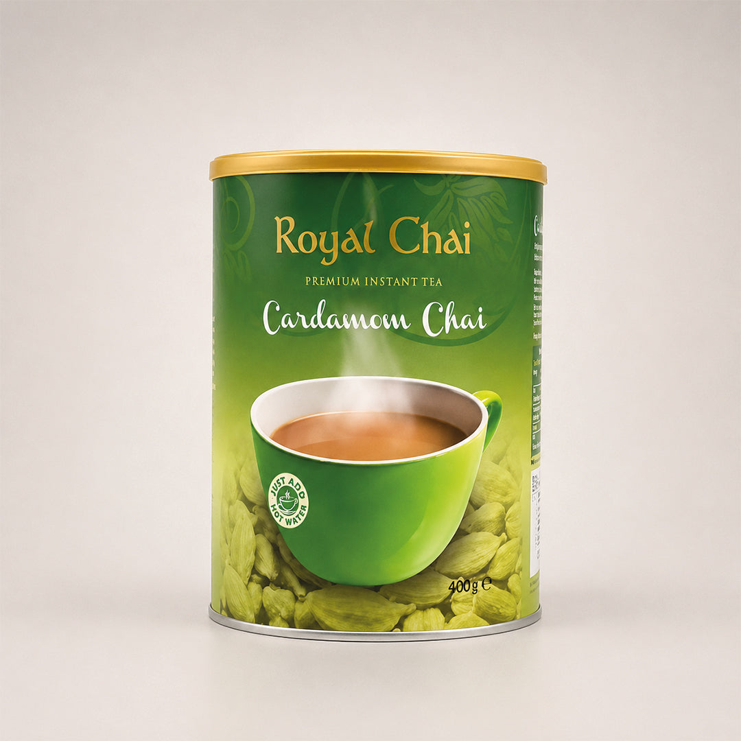 Royal chai Cardamom Chai Sweetened 400g Tub (Pack of 2)