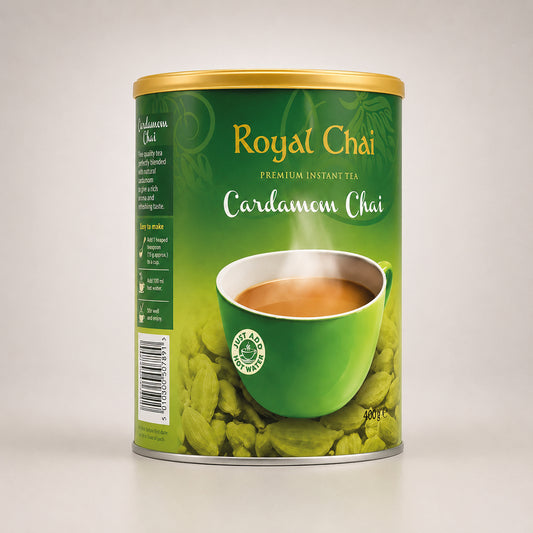 Royal chai Cardamom Chai Sweetened 400g Tub (Pack of 2)
