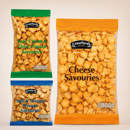 Crawfords Savouries Bundle | Cheese + Salt & Vinegar + Sour Cream