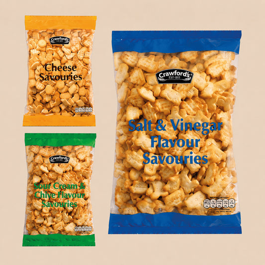 Crawfords Savouries Bundle | Cheese + Salt & Vinegar + Sour Cream