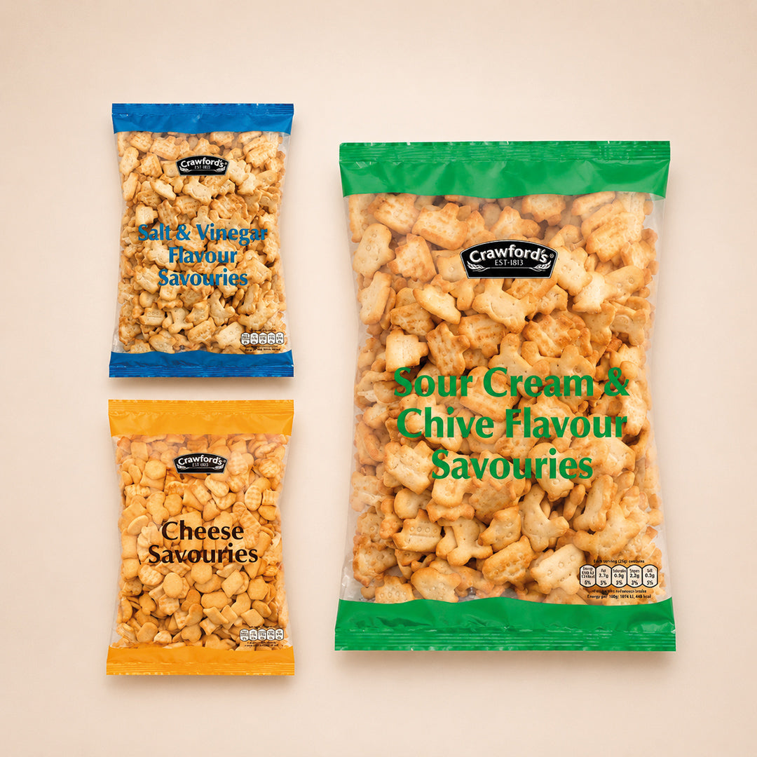 Crawfords Savouries Bundle | Cheese + Salt & Vinegar + Sour Cream