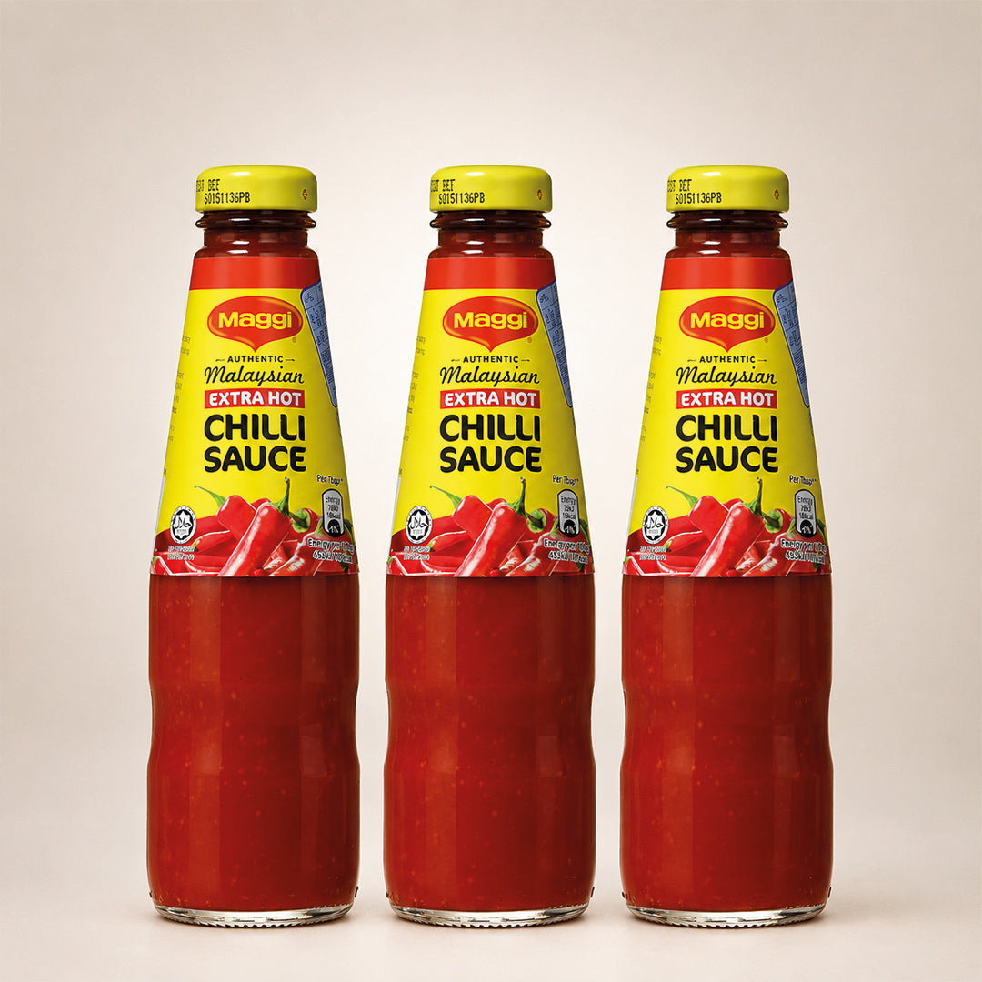 Maggi Authentic Malaysian Extra Hot Chilli Sauce 320g (Pack of 6)