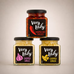 Very Lazy Pack | Chopped Red Chillies, Chopped Garlic, Chopped Ginger