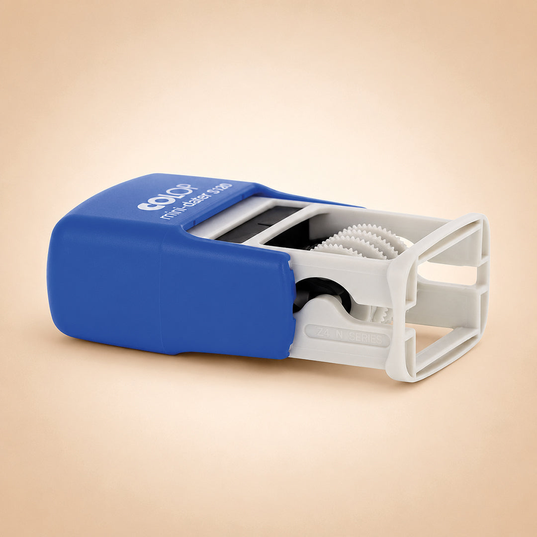 COLOP S120/DD Mini Double Date Stamp | 131983 | 2 x 4mm Adjustable Dates