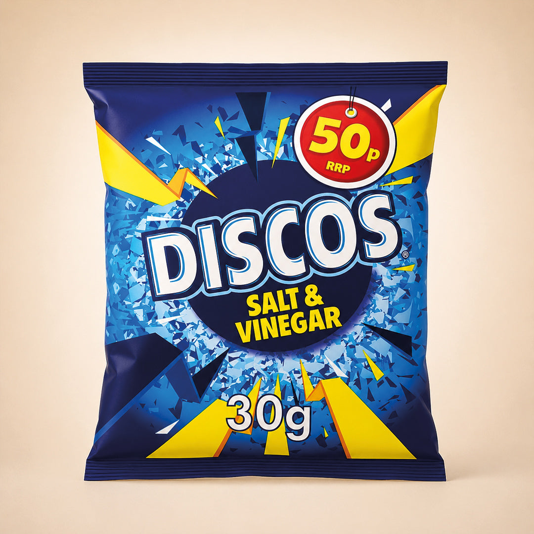 KP DISCOS SALT & VINEGAR CRISPS 30x34g