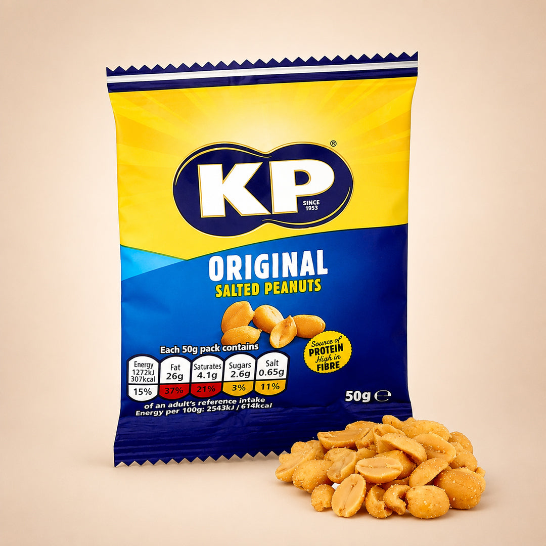 KP Pub Nuts 2 Pack Mix - Original Salted Peanuts and Dry Roasted Peanuts (21 Packs of Each)