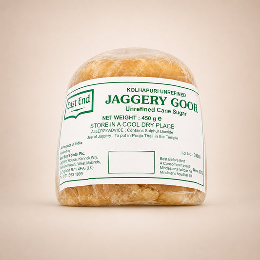 East End Jaggery Goor Unrefined Cane Sugar 450g - Pack of 2