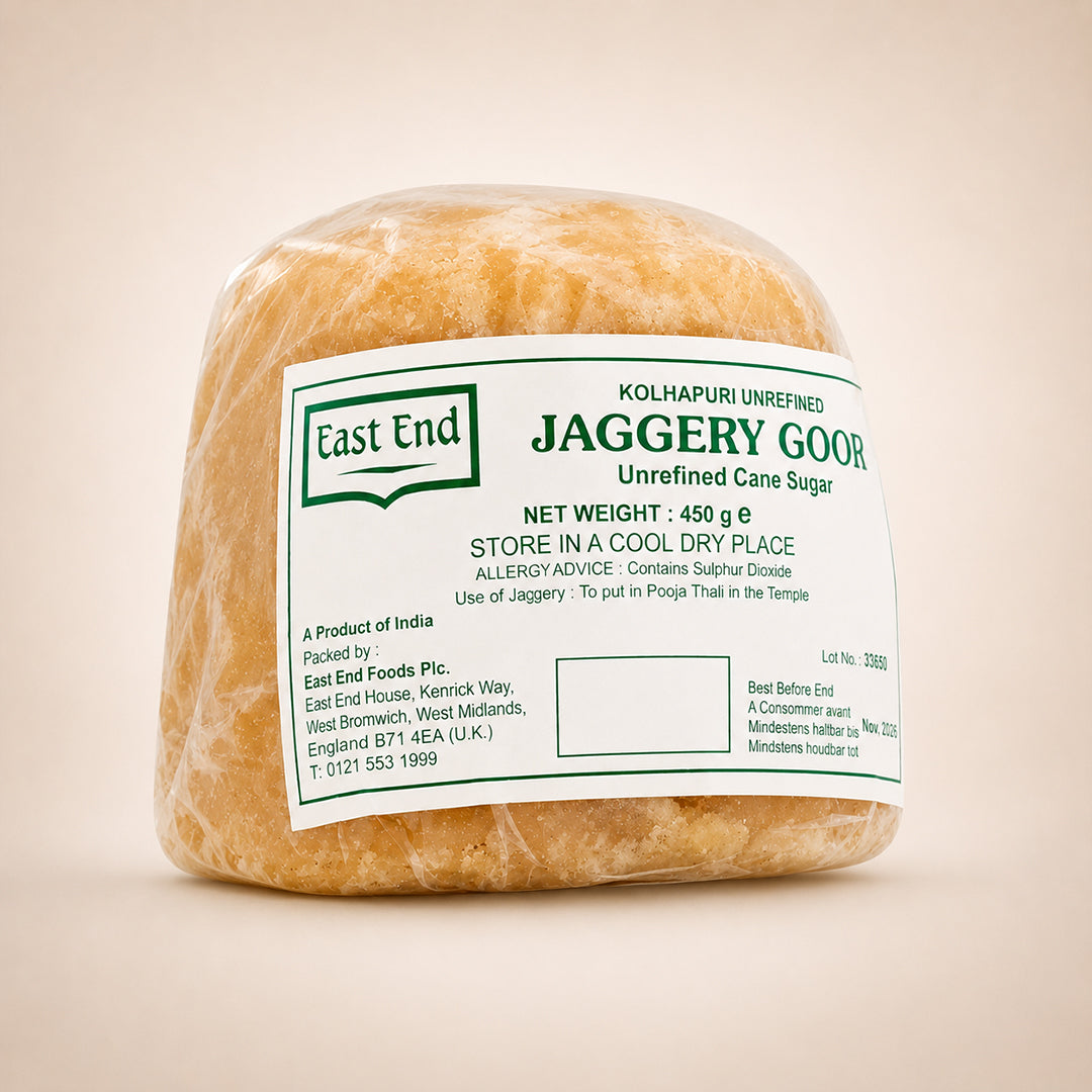 East End Jaggery Goor Unrefined Cane Sugar 450g - Pack of 2