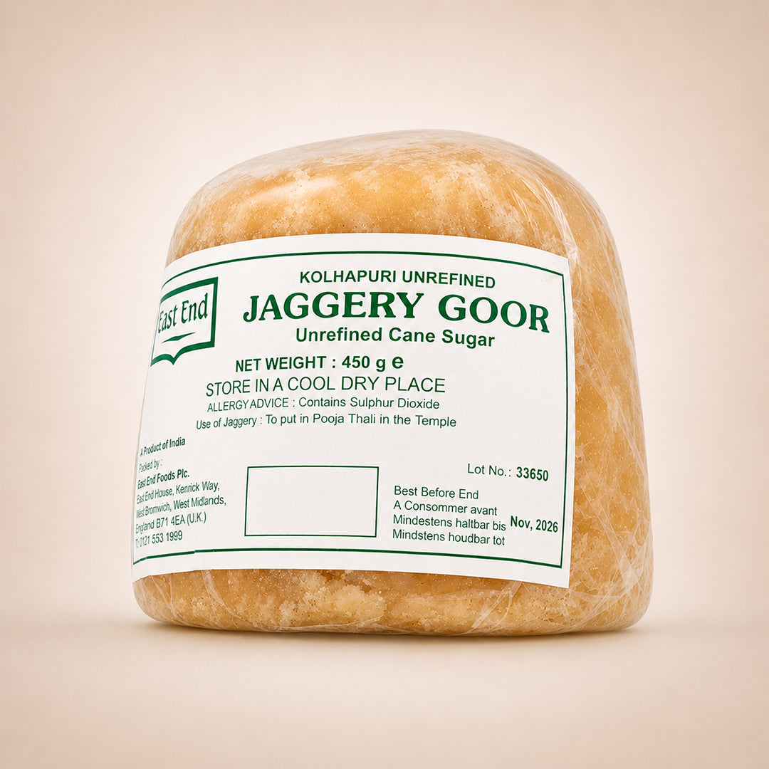 East End Jaggery Goor Unrefined Cane Sugar 450g - Pack of 2