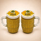 Kuhne Traditional Smooth & Mild German Mustard in Beer Mug Glass Jar 250 ml x 2