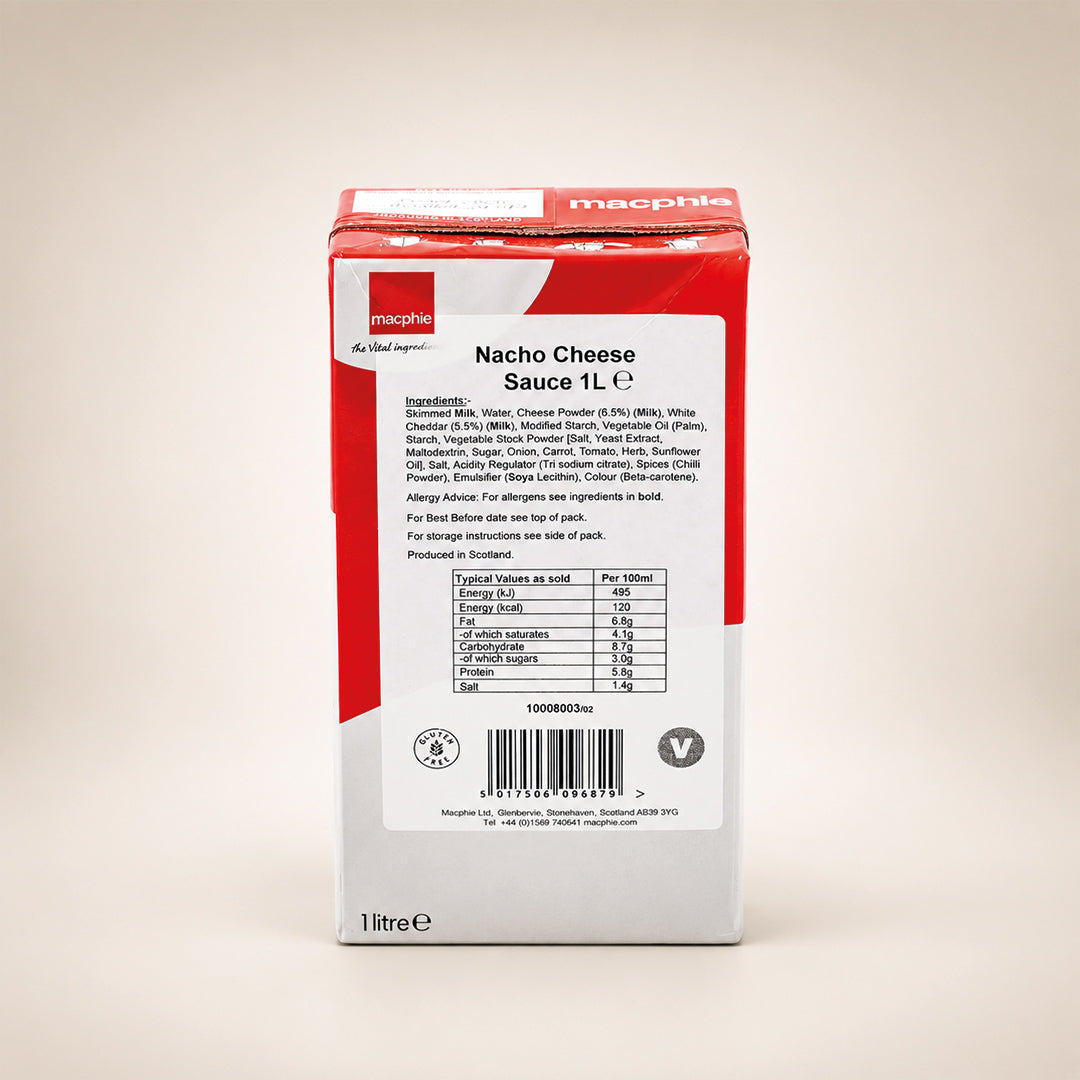 Macphie Nacho Cheese Sauce 1L | Smooth & Creamy Dip Topping