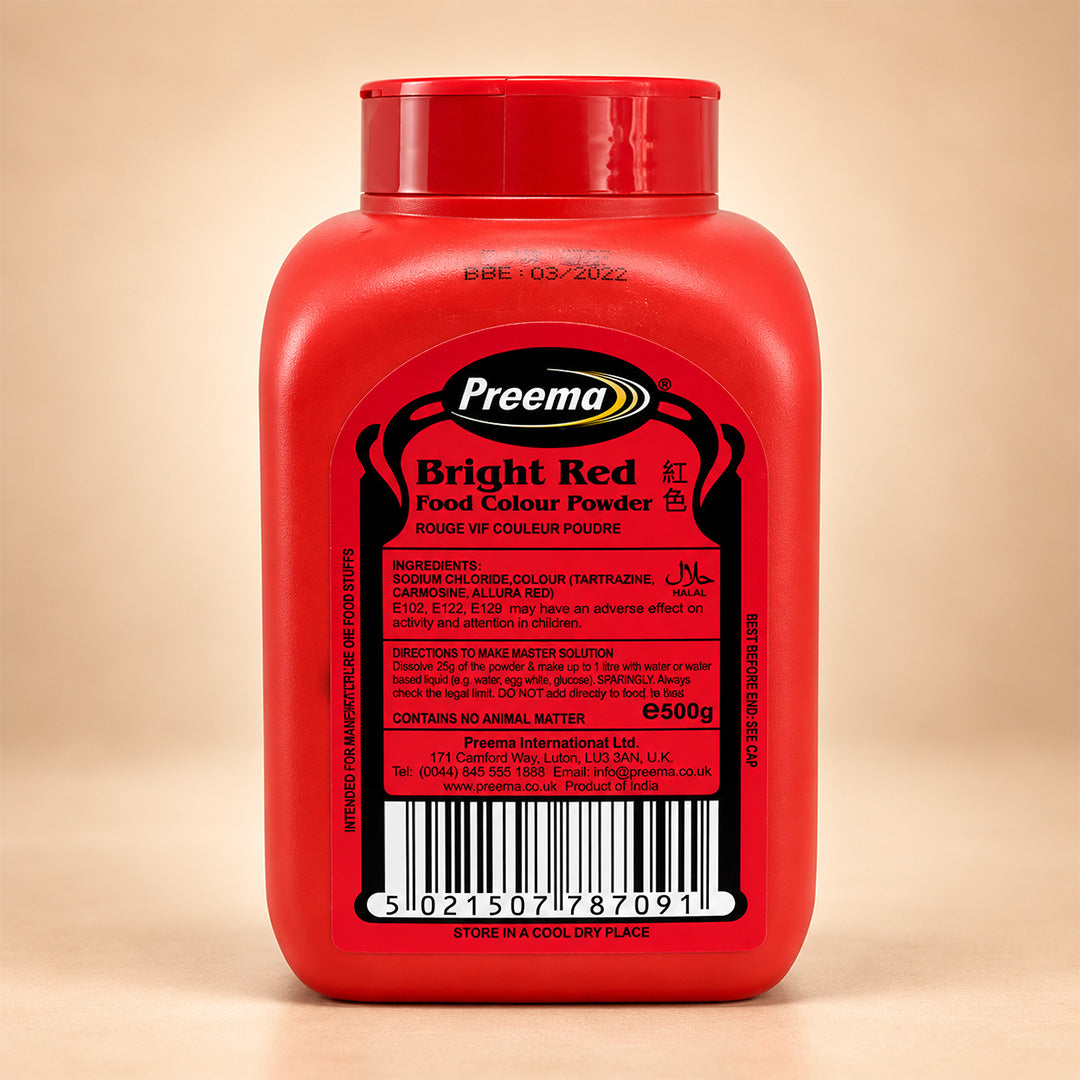 Preema Bright Red Food Colour Tubs 500g