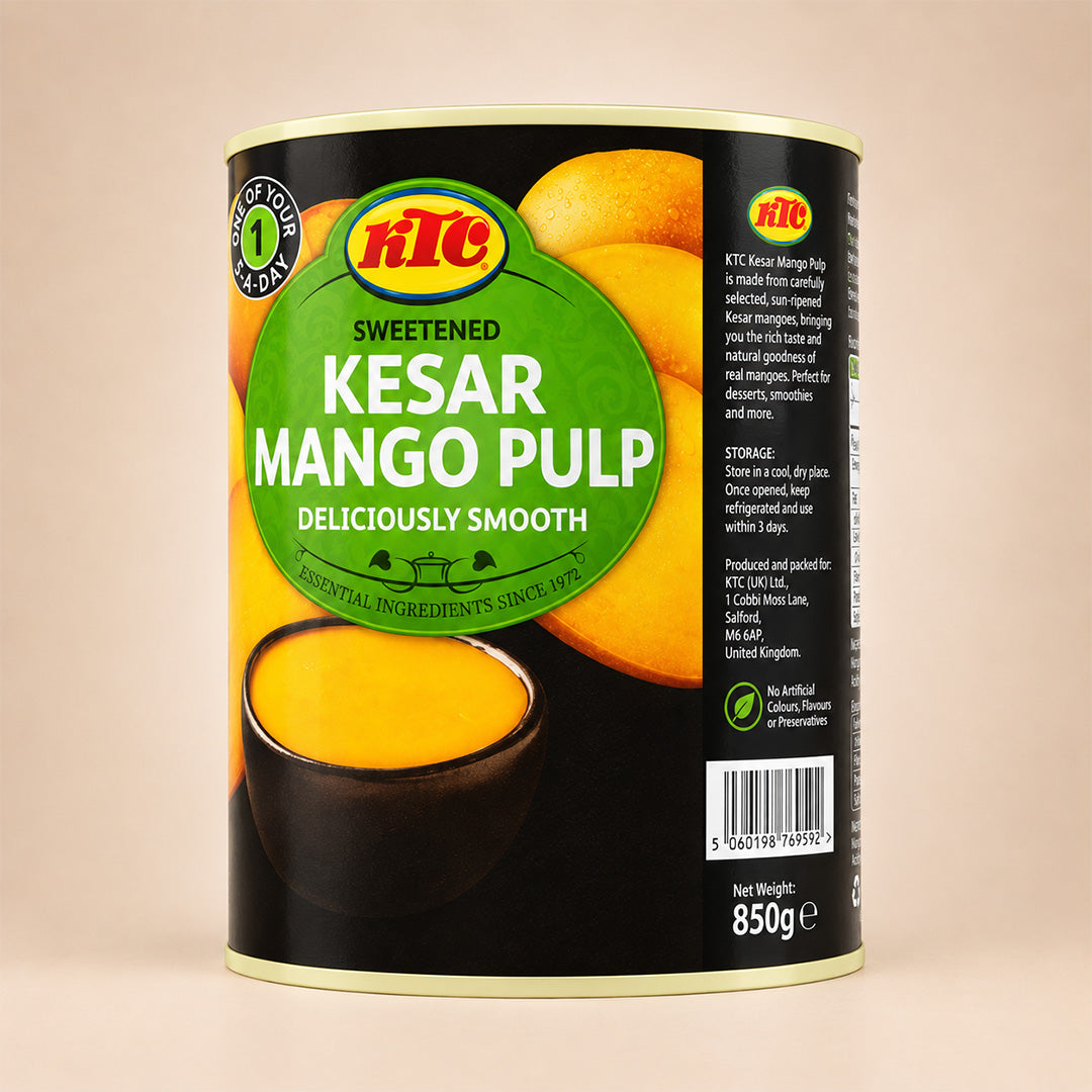 KTC Sweetened Kesar Mango Pulp 850g (Pack of 6)
